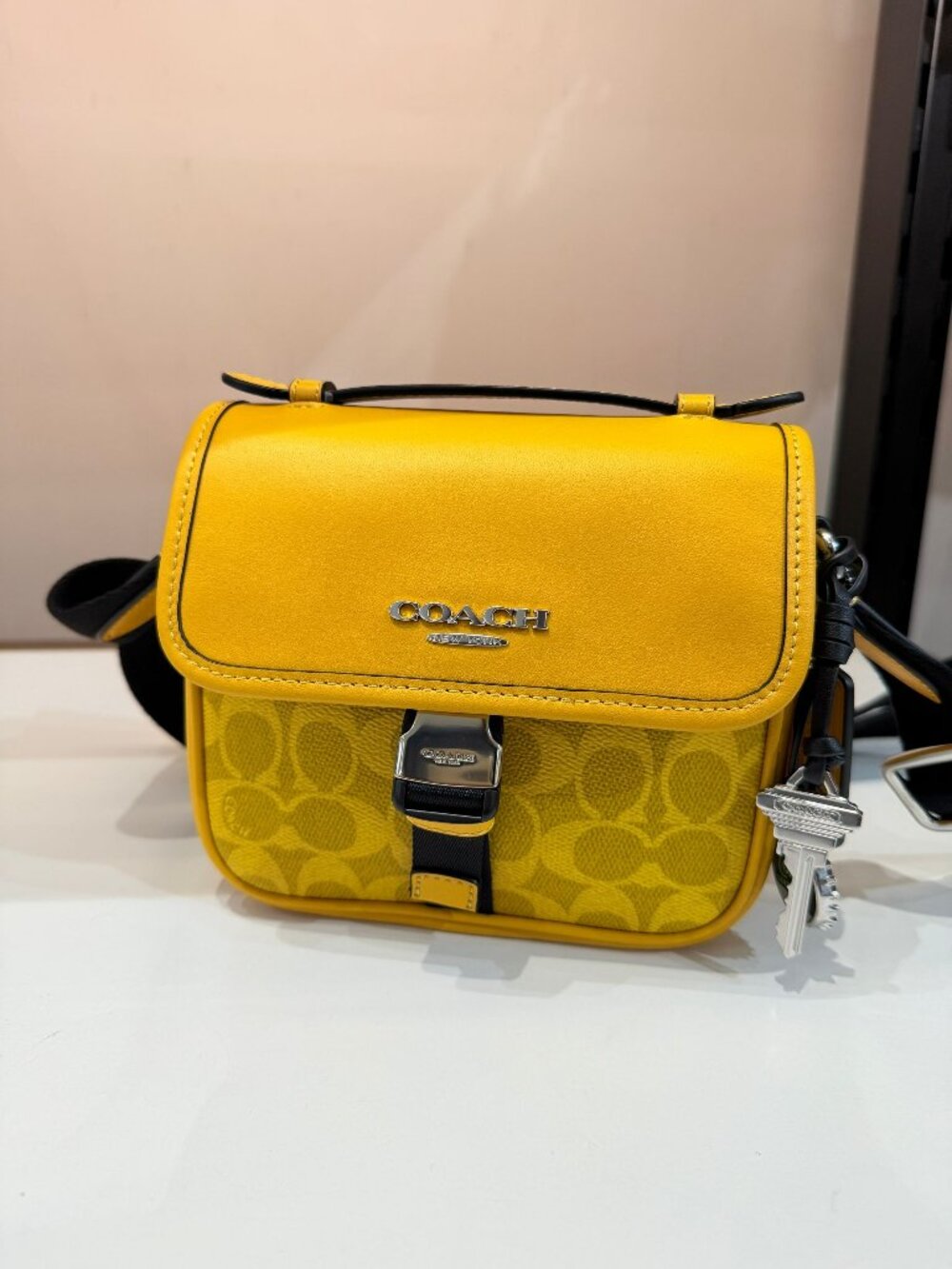 coach Racer Crossbody Bag In Signature Canvas With Charms ceb25